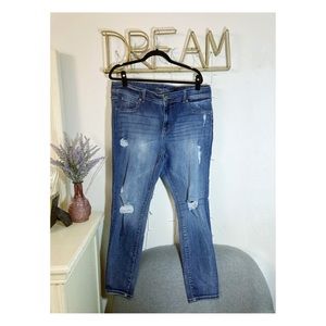 🌸MAURICES | Skinny Distressed Straight Leg Jean Jegging Size 18W REG